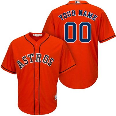 Houston Astros Majestic Cool Base Custom Jersey Orange